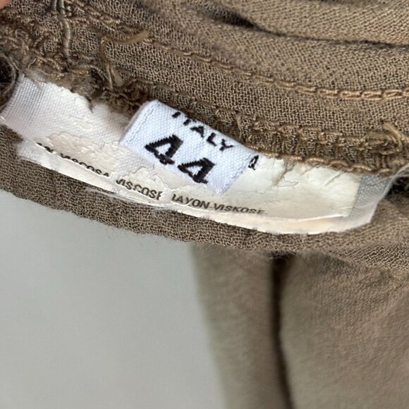 MM6 Maison Margiela Dress Brown Short Mini Sheer Summer Shirred Straps size 44 8 - Picture 6 of 8